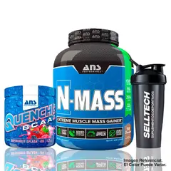 ANS PERFORMANCE - Ans N Mass 6 Lb Chocolate + Quench Bcaa 30sv Superfruit