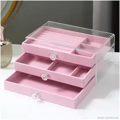 INSPIRA MARKET - Joyero Cofre Caja Organizadora de Anillos Aretes Pendientes