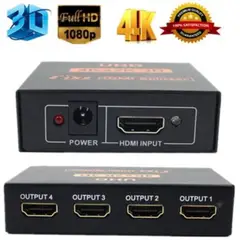 GENERICO - Hdmi Splitter 1x4 2.0 Full Hd 4k Multiplica Señal Conecta 4 tv -