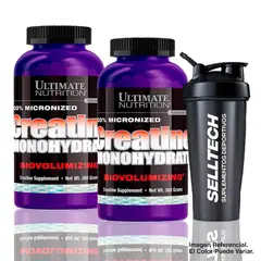 ULTIMATE NUTRITION - Pack Creatina Ultimate 300gr x2 Shaker