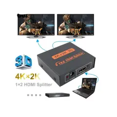 GENERICO - Splitter Hdmi 1x2 2.0 Full Hd 4k 2160p Multiplica Señal Conecta 2 tv