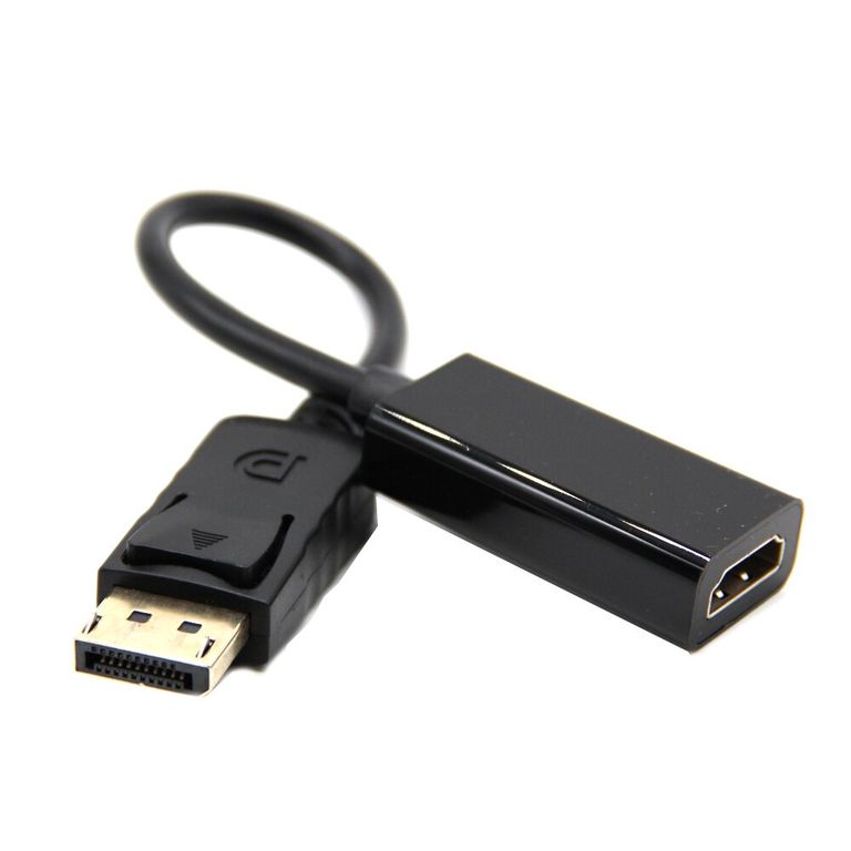 Adaptador Convertidor DisplayPort Dp A HDMI Dp Macho A HDMI Negro