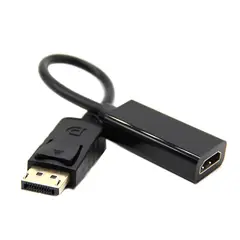 GENERICO - Adaptador Convertidor DisplayPort Dp A HDMI Dp Macho A HDMI Negro