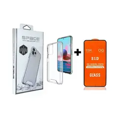 SPACE - Case Y Vidrio Templado Xiaomi Redmi Note 10 Pro Transparente