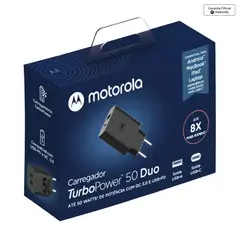 MOTOROLA - Cargador Turbo Power 50w Puerto Dual