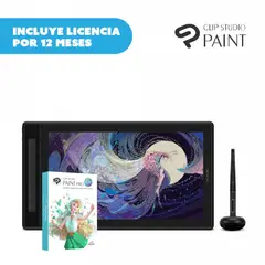 HUION - Tableta Gráfica KAMVAS PRO16 (2.5K) + Clip Studio Paint de 1 año