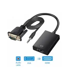 GENERICO - Convertidor Vga A Hdmi Con Audio Digital Full Hd 1080p