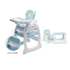 BABY HAPPY - Silla de Comer para Bebe Carpeta Cat Celeste