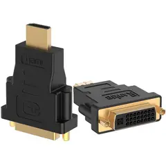 GENERICO - Adaptador Convertidor Hdmi Macho A Dvi Hembra 24 + 5