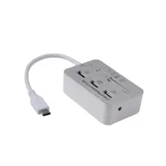 GENERICO - Lector de tarjetas tipo C Micro Sd,sd/mmc, Md, + hub 3 Puertos Usb 3.0