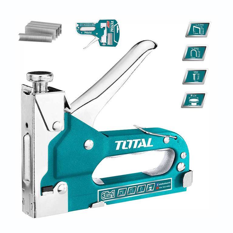 ENGRAPADORA CLAVADOR 3 EN 1 METÁLICA 4-14MM AJUSTABLE TOTAL - THT31143