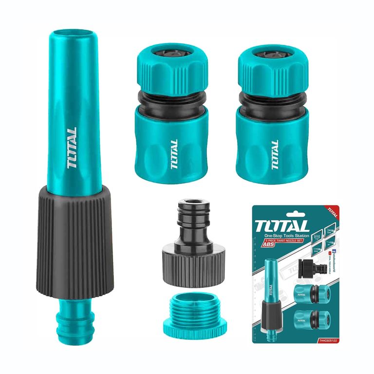 SET DE BOQUILLAS Y CONECTORES PARA HIDROLAVADORA TOTAL - THHCS05122