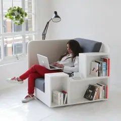 DMUEBLES - Sofa Biblioteca Tanny Blanco