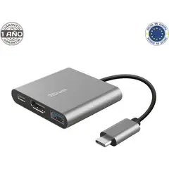 TRUST - Hub Adaptador multipuerto Usb-c 3 en 1 Dalyx marca