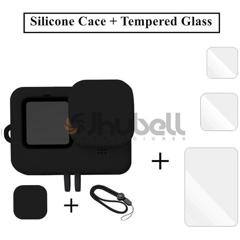 Funda de silicona gopro hero 10 protector de vidrio templado