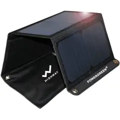 GENERICO - Panel solar portatil plegable 21w dos puertos usb