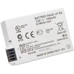 CANON - Original 1120mah lp-e8 lpe8 bateria para cámara eos