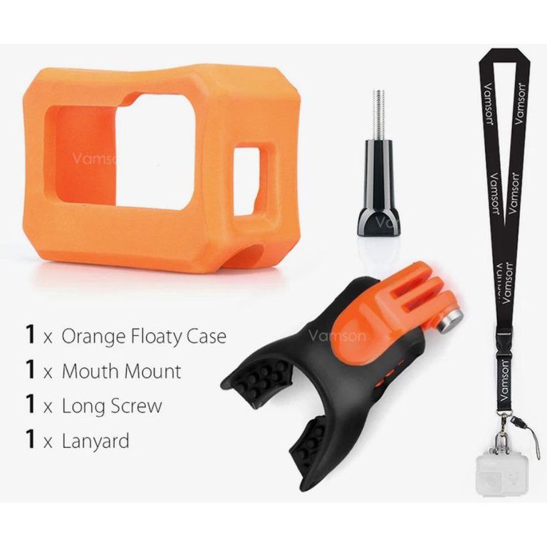 Funda flotante bobber para gopro hero 10 9 naranja surf