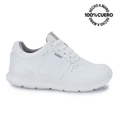 RABBIT - Zapatilla Escolar Unisex Casual JOSE-007 Blanco Cuero