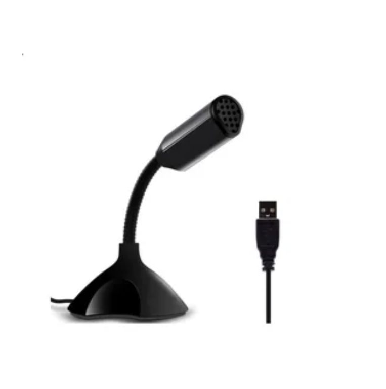 Micrófono Usb Para Pc Laptop Profesional De Escritorio - Negro