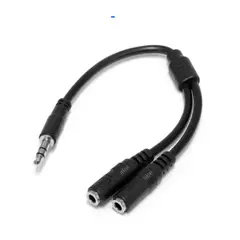 GENERICO - Adaptador Splitter Jack 3.5mm Audífonos Divisor 2 Hembra Mini