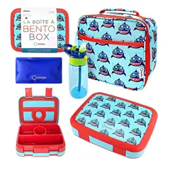 GENERICO - Pack Lonchera Bento Box Kinsho Tiburones