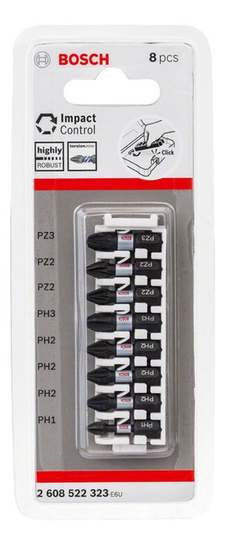 Set Bit 8pzas Impact Control 25mm