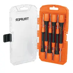 TRUPER - Juego de desarmadores precisión, desarmadores joyero 6 piezas,