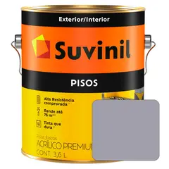 SUVINIL - Pintura Látex Pisos Mate Gris Lata x 3.6 L