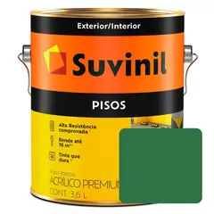 SUVINIL - Pintura Látex Pisos Mate Verde Lata x 3.6 L