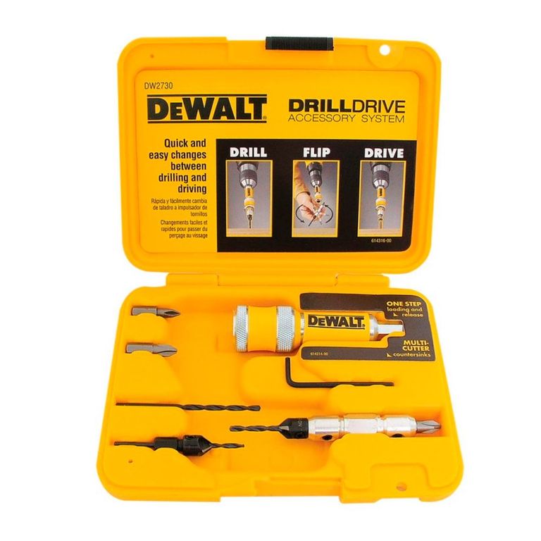 Set de Taladrar Atornillar DW2730 Cambio Rápido 8 Pzs