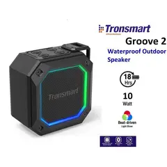 TRONSMART - Parlante Bluetooth Groove 2 Negro - IPX7- 18hrs musica