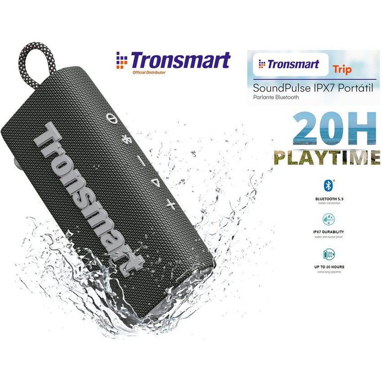 Parlante Bluetooth Trip - Negro IPX7- 20hrs musica