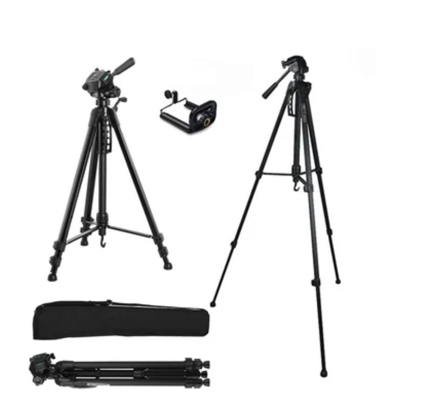 Tripode Camara Celular 3 Secciones 1.57m + Funda + Soporte 3540
