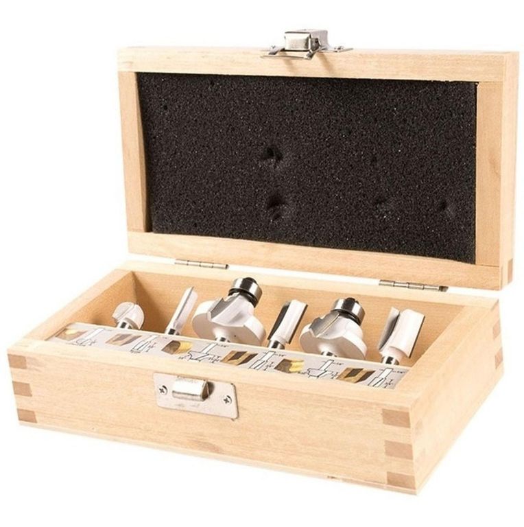 Juego de fresas para Madera 1/4" 6 Piezas D-53578