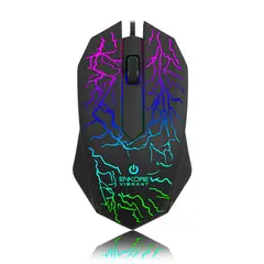 ENKORE - Mouse Gamer Vibrant 7 Led Diseño Ergonómico
