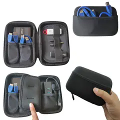 SANTOFA ELECTRONICS - Funda Anti Golpes Case Disco Duro Externo 2.5 doble bolsillo - Negro