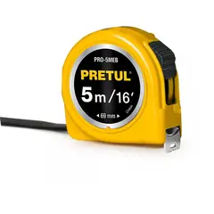 PRETUL - Wincha cinta métrica 5m Amarillo