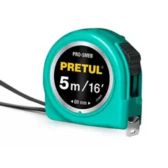 PRETUL - Wincha cinta métrica 5m Verde Agua