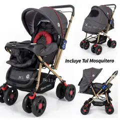 BABY HAPPY - COCHE CUNA PARA BEBE MANGO REVERSIBLE DORADO