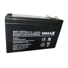 GENERICO - Batería Seca 12V 7A Dimax BAT-12V7A Alarmas