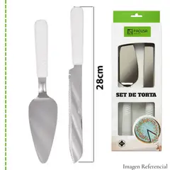 FACUSA - Set de Torta Cuchillo y Espátula Perlado