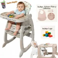 BABY - Silla Comedor para Bebe Multifuncional con Plato y Babero