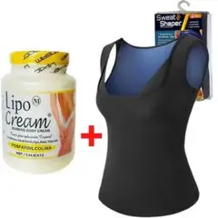 SM - Combo Faja Térmica Sweat Shaper Mujer Crema Reductora Lipo Cream