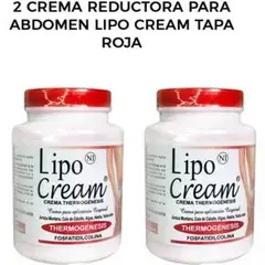 SM - 2 Cremas Reductoras para Abdomen Lipo Cream Tapa Roja