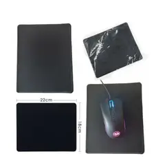 GENERICO - Mouse Pad Base Escritorio 22x18cm Alta Calidad bordado Negro