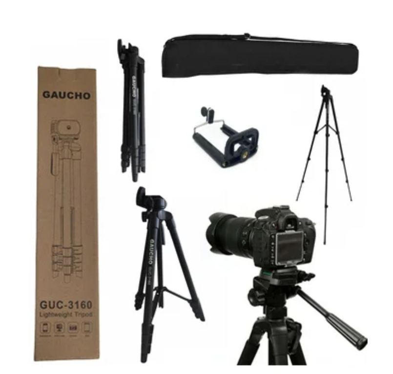 Tripode Camara Celular 3 Secciones 1.35m + Soporte + Funda 3160