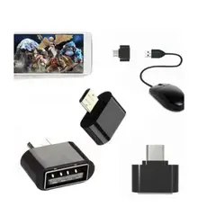 GENERICO - Convertidor Adaptador Otg Micro Usb Macho A Usb 2.0 Hembra - Negro