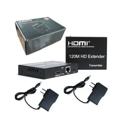 GENERICO - Extensión Extender Hdmi A Rj45 Utp Cat 5 6 Hasta 120 Metros TX RX 1080