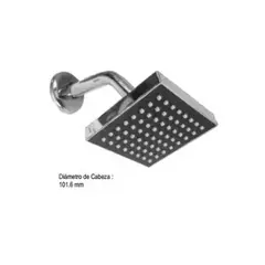 C AND A TOOLS - Cabeza de Ducha Cuadrada 4" C&A  - Cromada